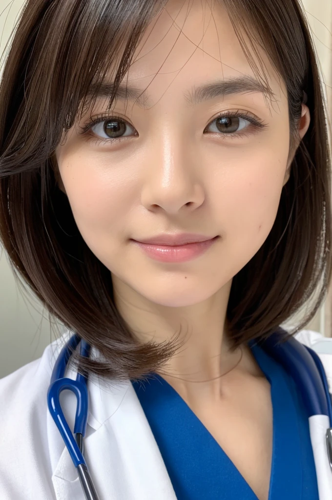 ((Highest quality)), ((masterpiece)), (detailed),Perfect Face,Japanese,Female doctor,White