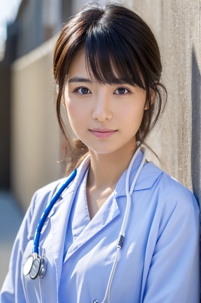 ((Highest quality)), ((masterpiece)), (detailed),Perfect Face,Japanese,Female doctor,White