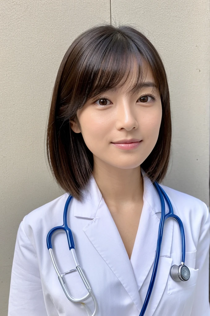 ((Highest quality)), ((masterpiece)), (detailed),Perfect Face,Japanese,Female doctor,White