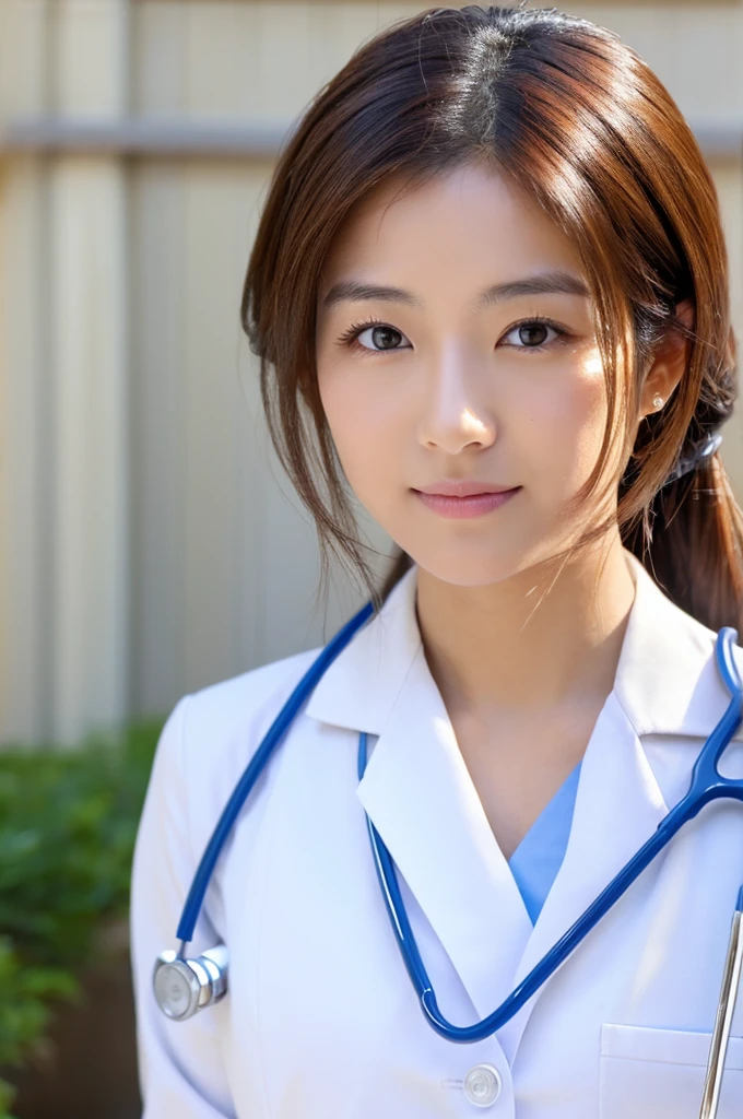 ((Highest quality)), ((masterpiece)), (detailed),Perfect Face,Japanese,Female doctor,White