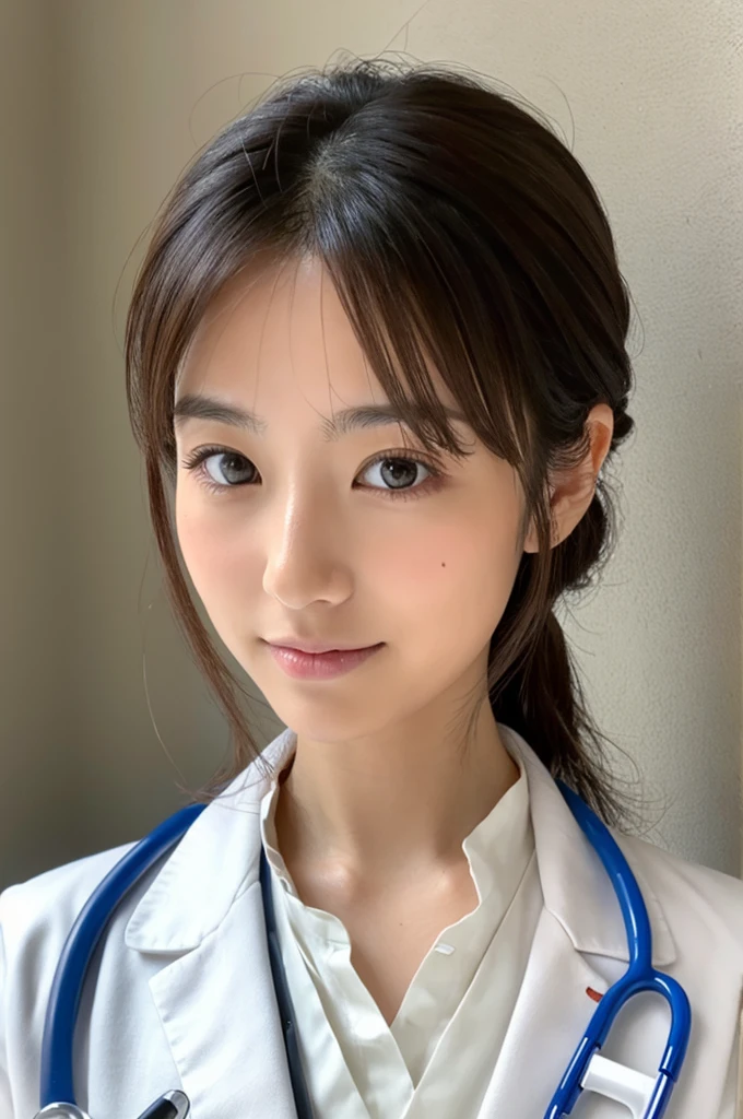 ((Highest quality)), ((masterpiece)), (detailed),Perfect Face,Japanese,Female doctor,White