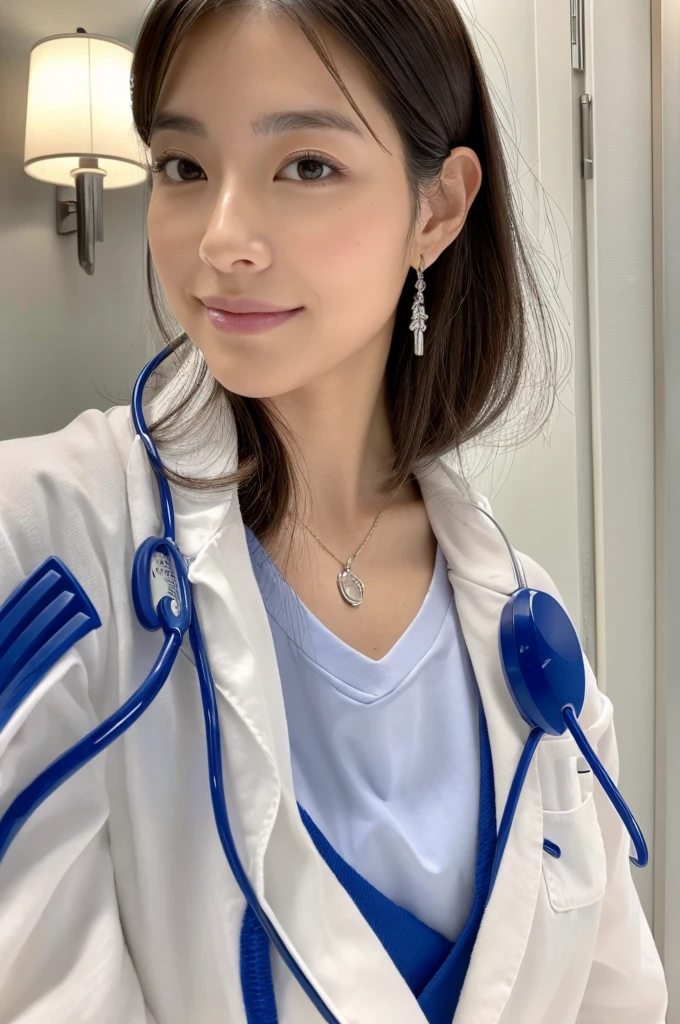 ((Highest quality)), ((masterpiece)), (detailed),Perfect Face,Japanese,Female doctor,White