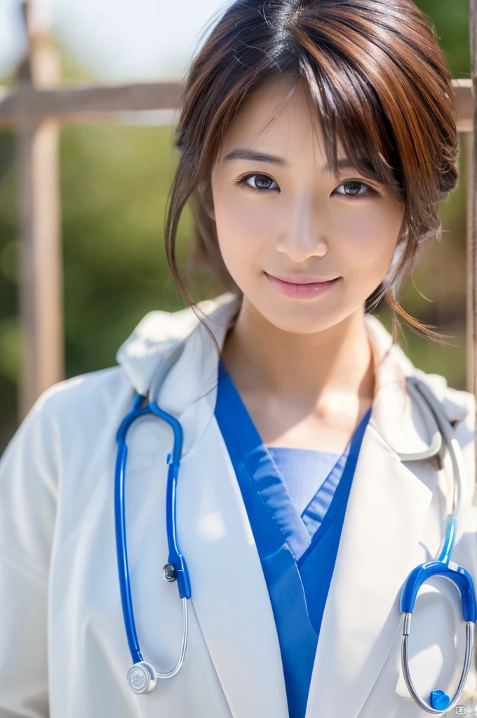 ((Highest quality)), ((masterpiece)), (detailed),Perfect Face,Japanese,Female doctor,White