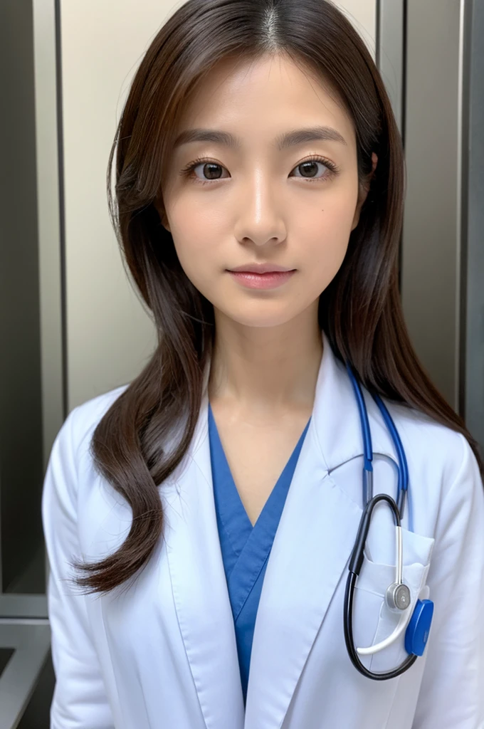 ((Highest quality)), ((masterpiece)), (detailed),Perfect Face,Japanese,Female doctor,White