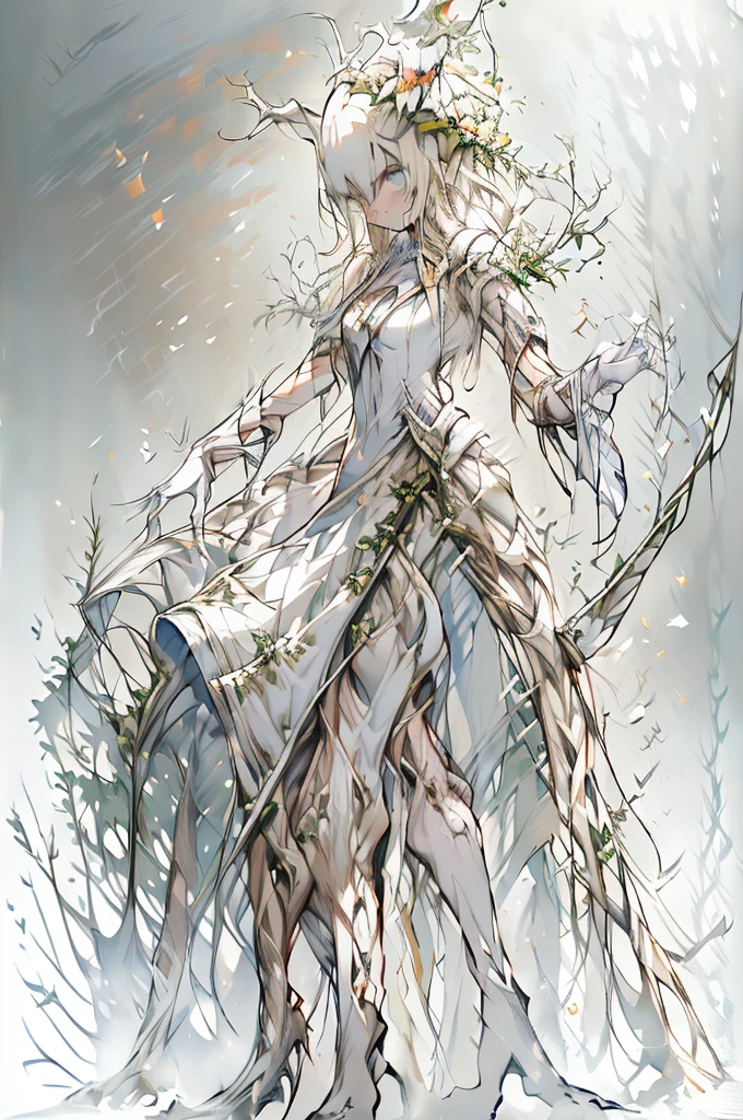 (((male, solo, bunny boy, White fur, elegante fantasy clothes))), elegante clothes, fantay clothes,green eyes, seafoam green clothes, ranger, pixiv, masterpiece, cute, (((fullbody)))
