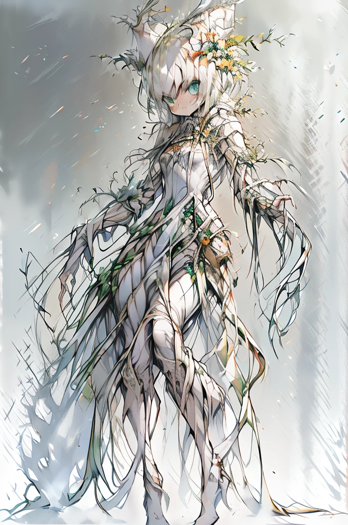 (((male, solo, bunny boy, White fur, elegante fantasy clothes))), elegante clothes, fantay clothes,green eyes, seafoam green clothes, ranger, pixiv, masterpiece, cute, (((fullbody)))
