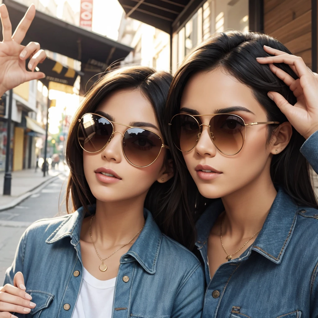 Wear the sunglasses 
