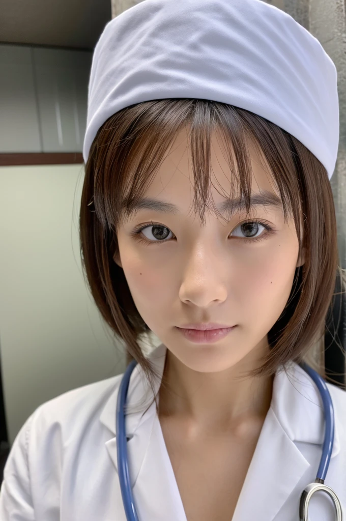 ((Highest quality)), ((masterpiece)), (detailed),Perfect Face,Japanese,Female doctor,White