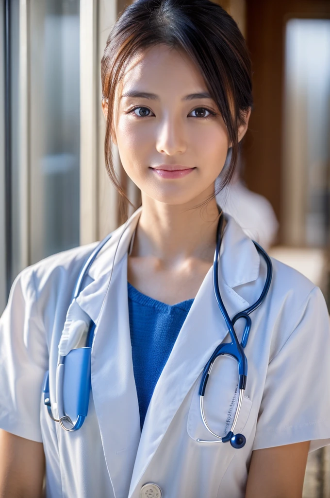 ((Highest quality)), ((masterpiece)), (detailed),Perfect Face,Japanese,Female doctor,White