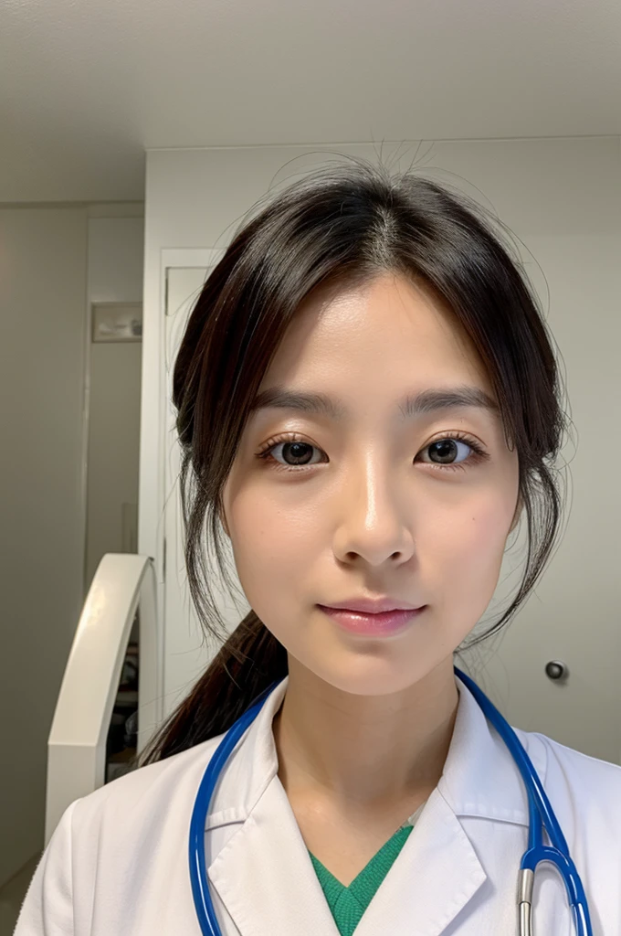 ((Highest quality)), ((masterpiece)), (detailed),Perfect Face,Japanese,Female doctor,White