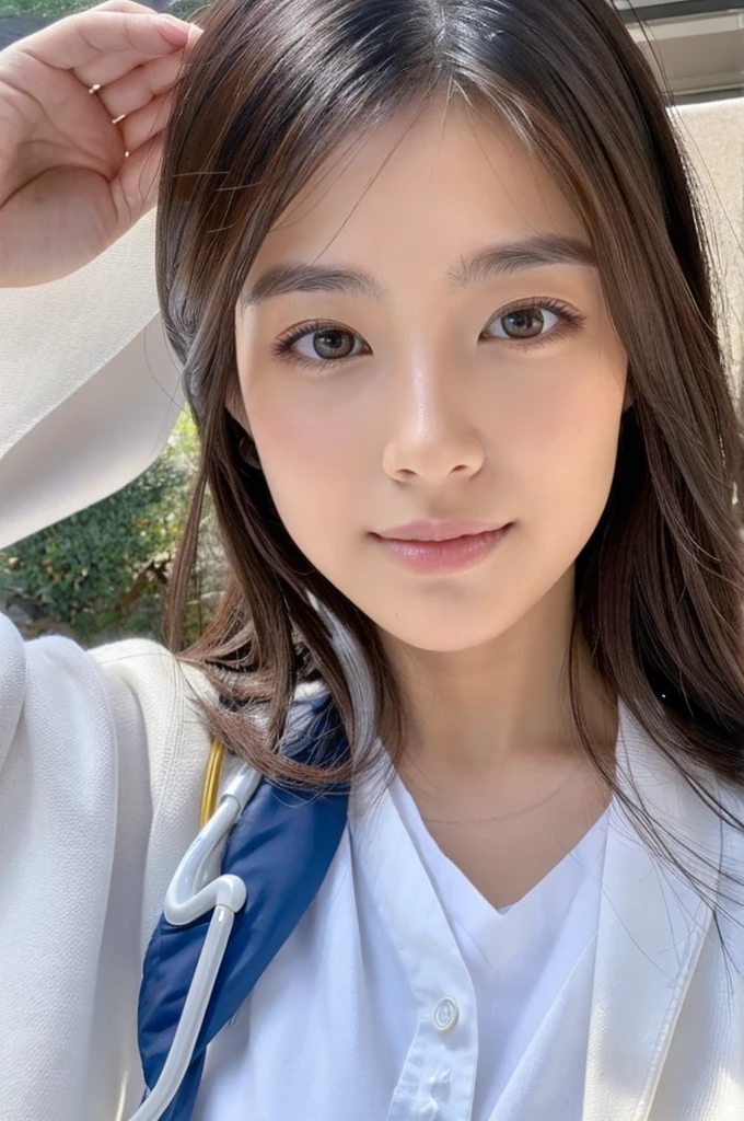((Highest quality)), ((masterpiece)), (detailed),Perfect Face,Japanese,Female doctor,White