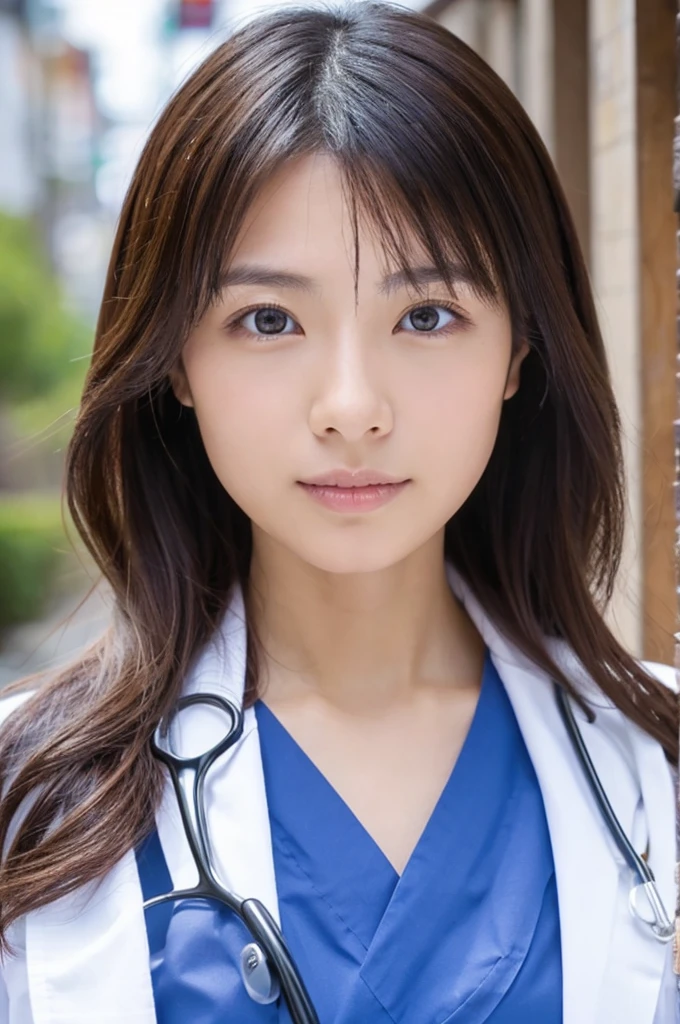 ((Highest quality)), ((masterpiece)), (detailed),Perfect Face,Japanese,Female doctor,White