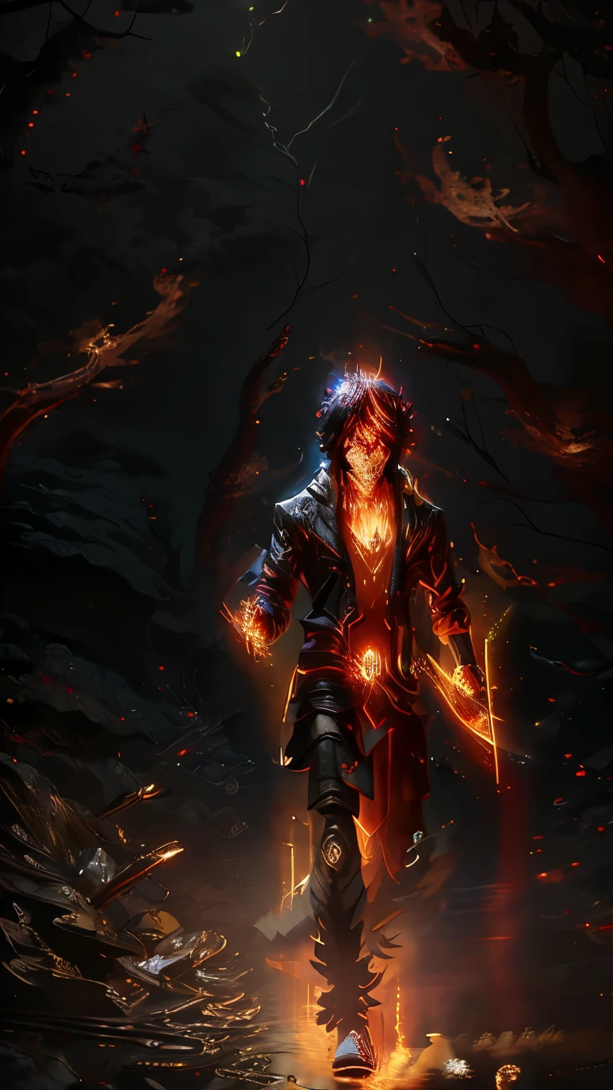 ((full body)), tensei shitara slime datta ken, diablo, male  body, anime art style, anime style, reincarnated as a slime, bright fiery eyes, bright orange eyes, Bright ember eyes, burning eyes, red eyes of fire, wallpaper, 4 k manga wallpaper, animated badass 8k, 4k animado wallpaper, animated epic artwork, hd anime wallaper, anime wallaper, animated style 4k, ultra hd animado wallpaper, animado wallpaper 4k, animado wallpaper 4 k, epic animated style, mitz vah art style, detailed animated art, red lens flare