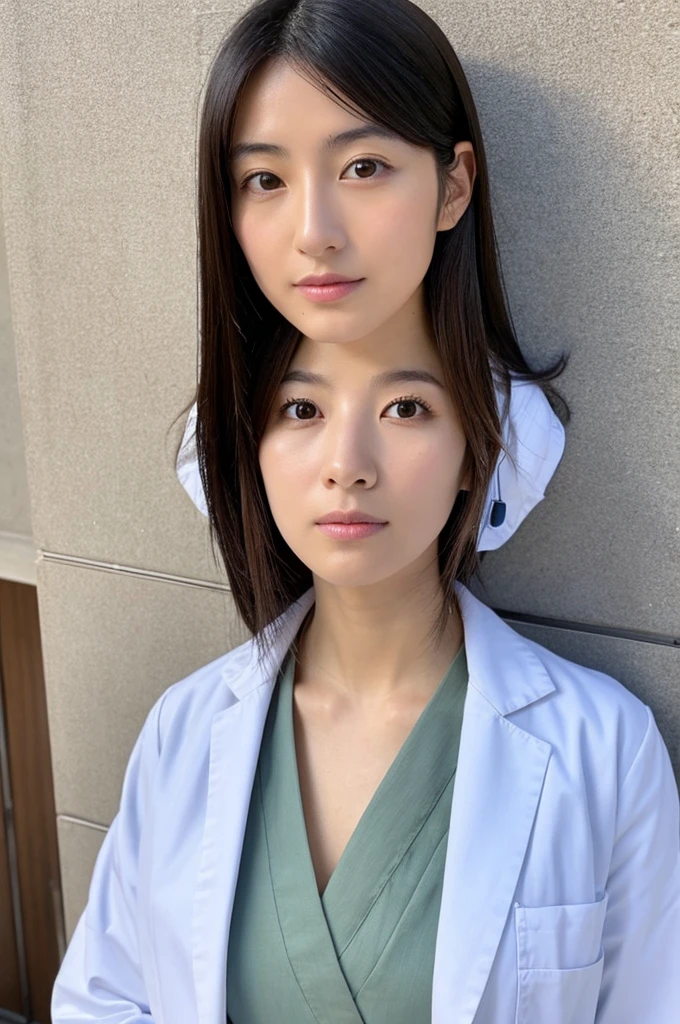 ((Highest quality)), ((masterpiece)), (detailed),Perfect Face,Japanese,Female doctor,White