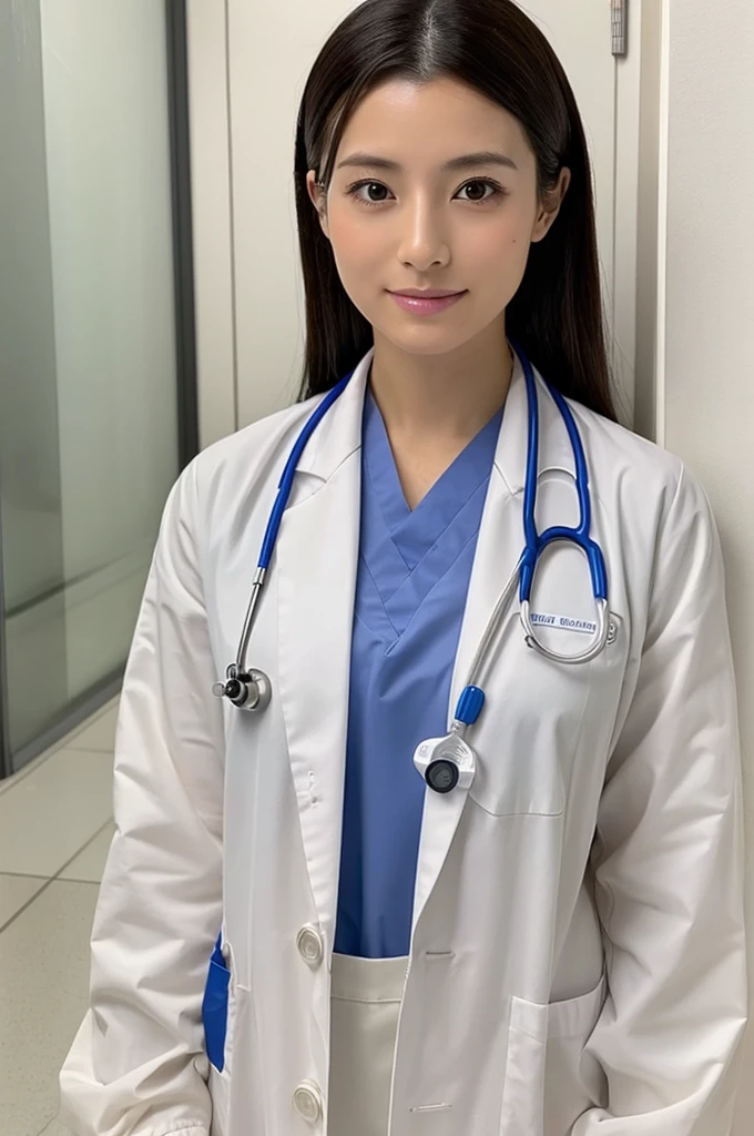 ((Highest quality)), ((masterpiece)), (detailed),Perfect Face,Japanese,Female doctor,White