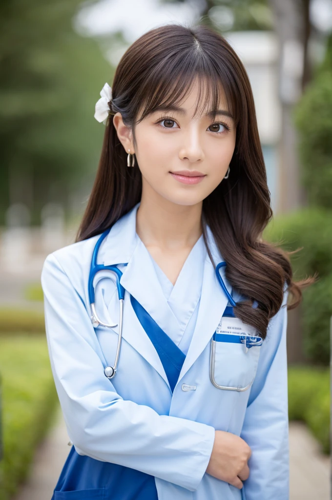 ((Highest quality)), ((masterpiece)), (detailed),Perfect Face,Japanese,Female doctor,White