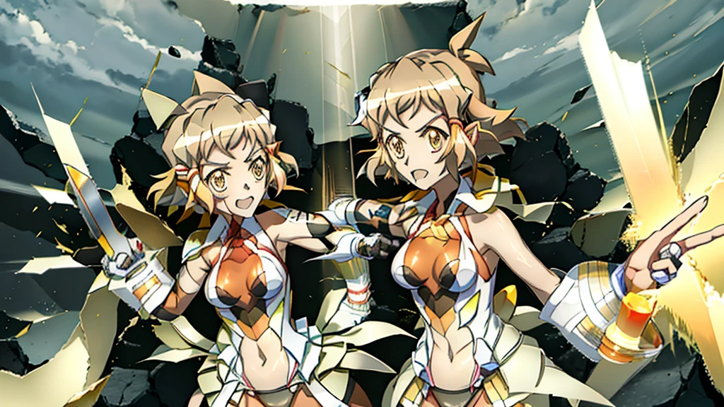 Fighting、Symphogear、Hibiki Tachibana、battleシーン、animeのOne Scene、Symphogear、cool、battle、Detailed、Detailed顔、One Scene、anime、season４、Fighting、Hibiki Tachibana、AXZ