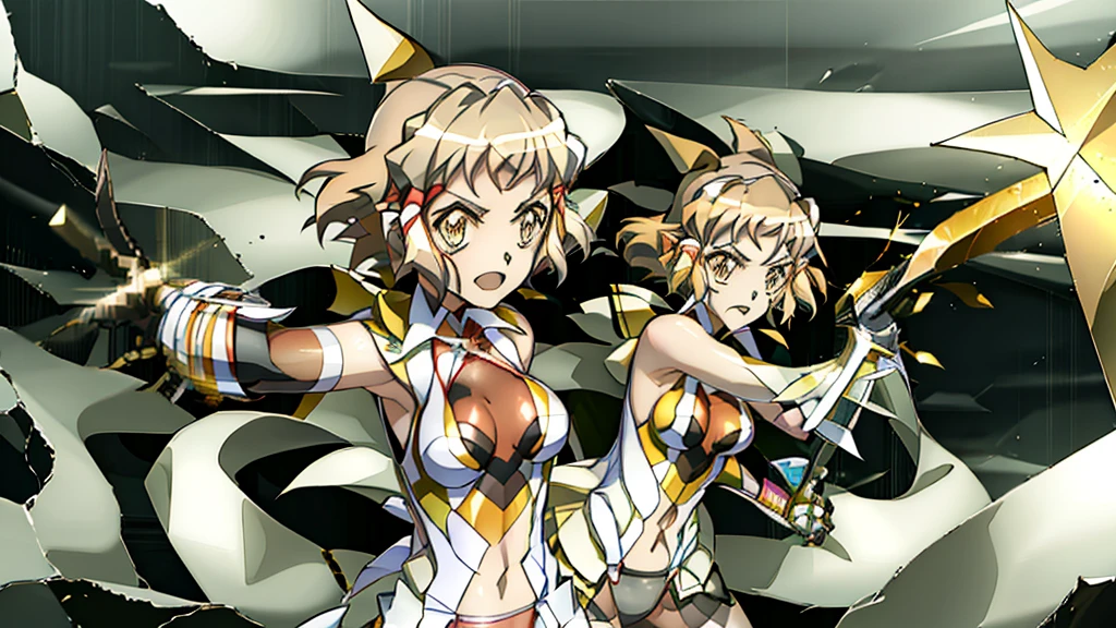 Fighting、Symphogear、Hibiki Tachibana、battleシーン、animeのOne Scene、Symphogear、cool、battle、Detailed、Detailed顔、One Scene、anime、season４、Fighting、Hibiki Tachibana、AXZ