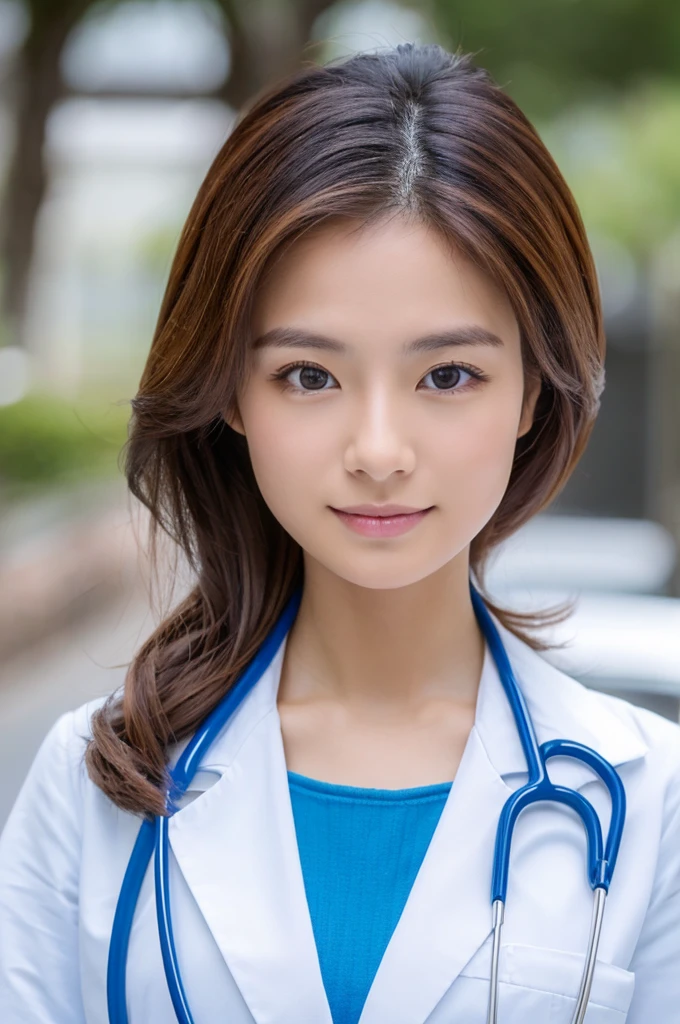 ((Highest quality)), ((masterpiece)), (detailed),Perfect Face,Japanese,Female doctor,White