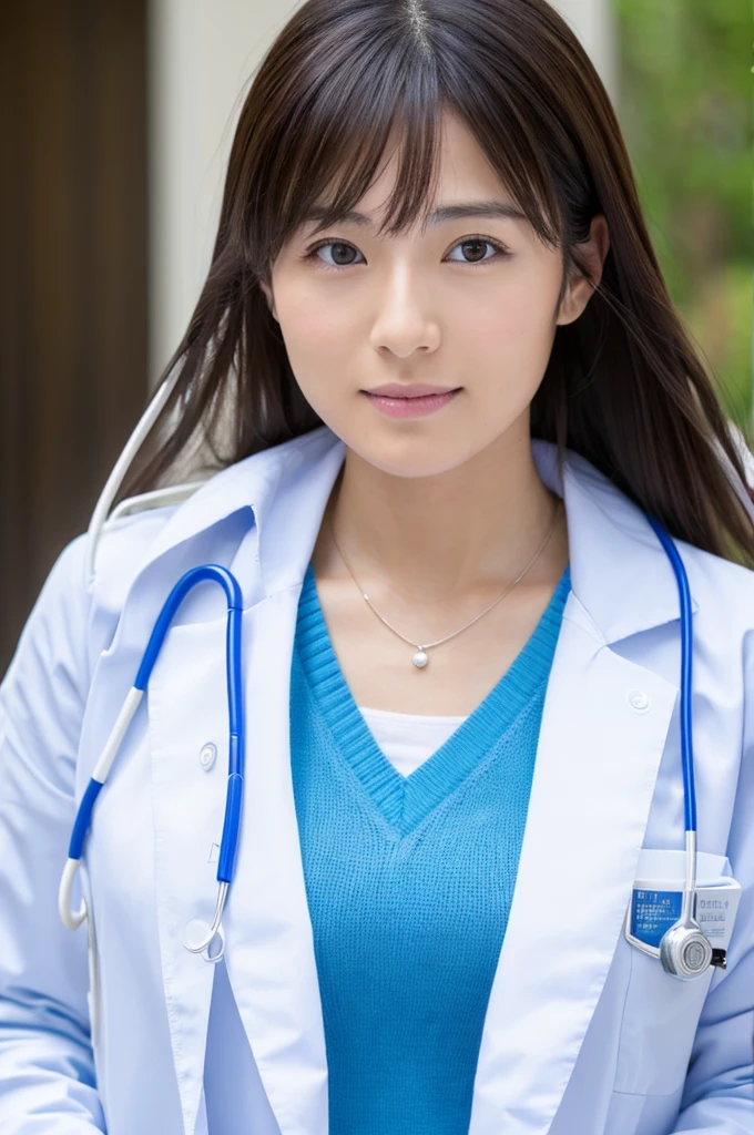 ((Highest quality)), ((masterpiece)), (detailed),Perfect Face,Japanese,Female doctor,White