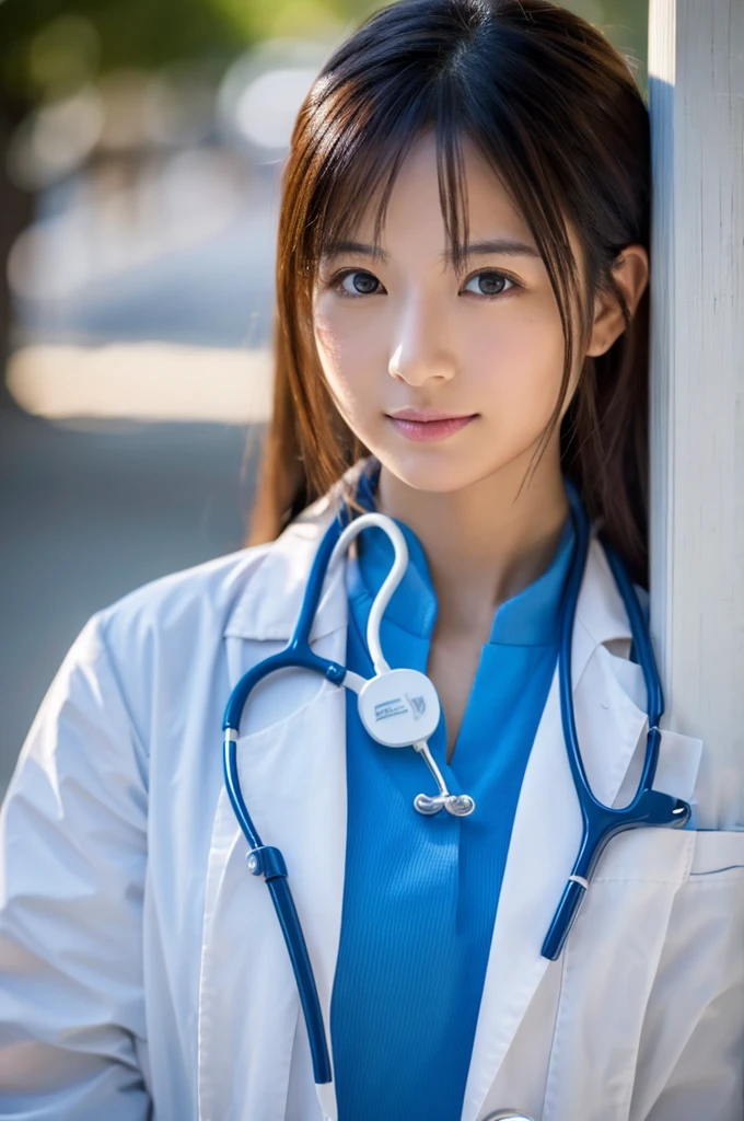 ((Highest quality)), ((masterpiece)), (detailed),Perfect Face,Japanese,Female doctor,White