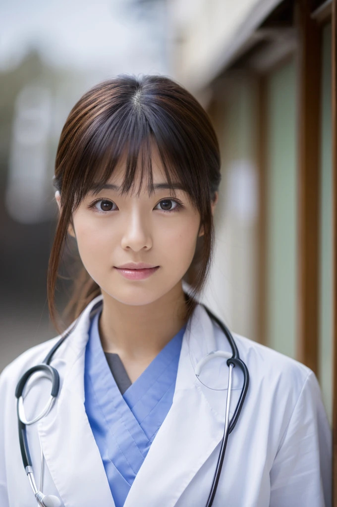 ((Highest quality)), ((masterpiece)), (detailed),Perfect Face,Japanese,Female doctor,White