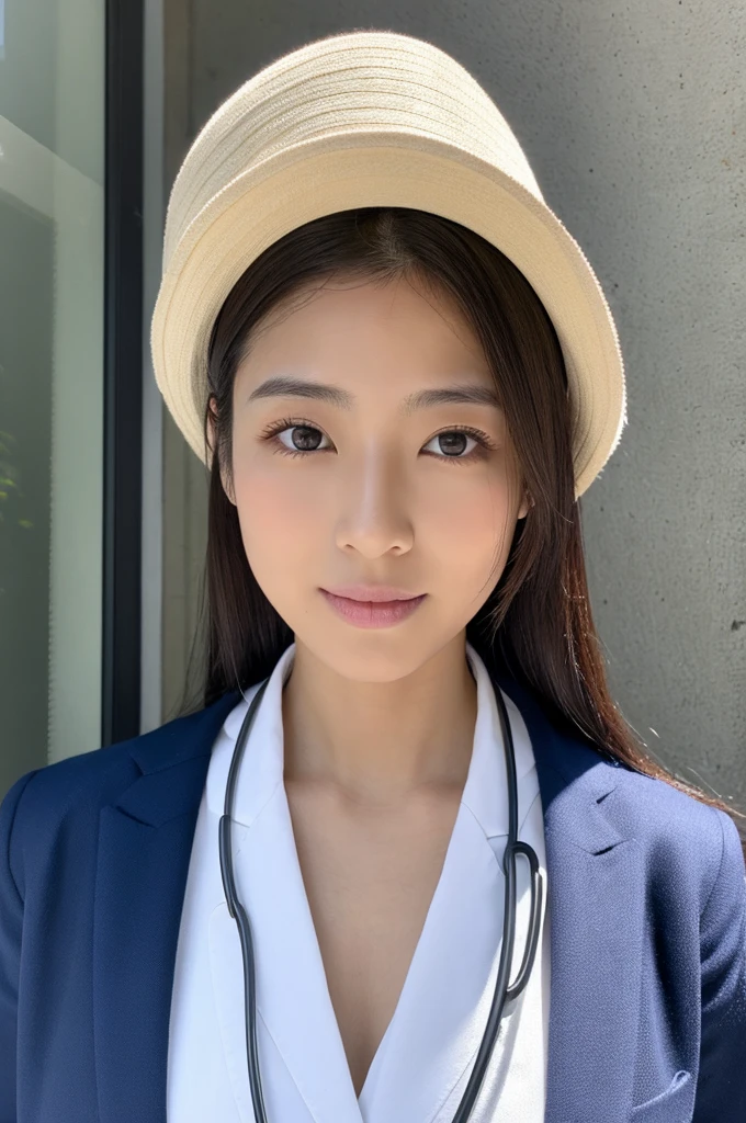 ((Highest quality)), ((masterpiece)), (detailed),Perfect Face,Japanese,Female doctor,White