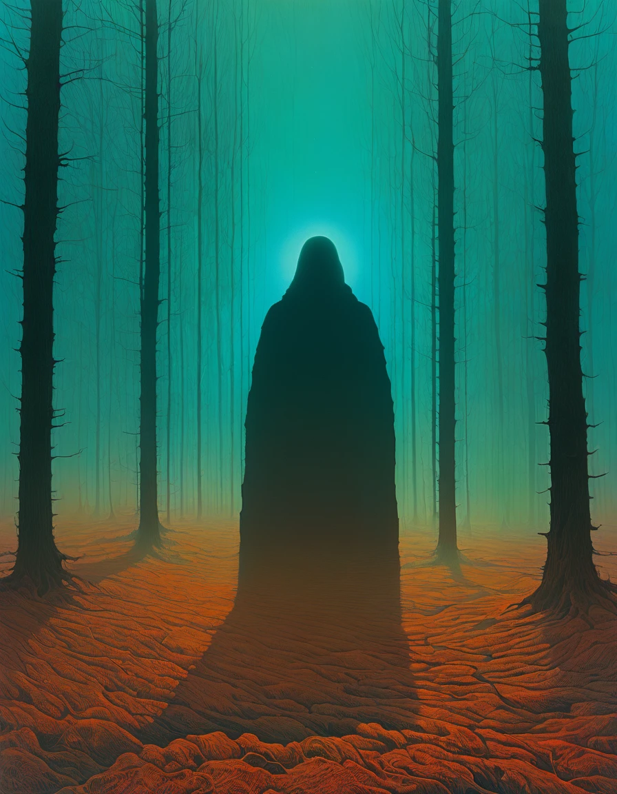 illust、art、directed by Zdzisław Beksiński、high detail, realsitic shadow、Analog style, chromatic aberration