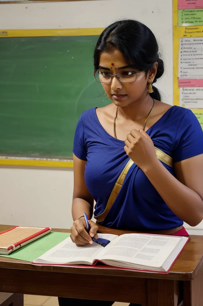 Image of an Indian teacher teaching programming 