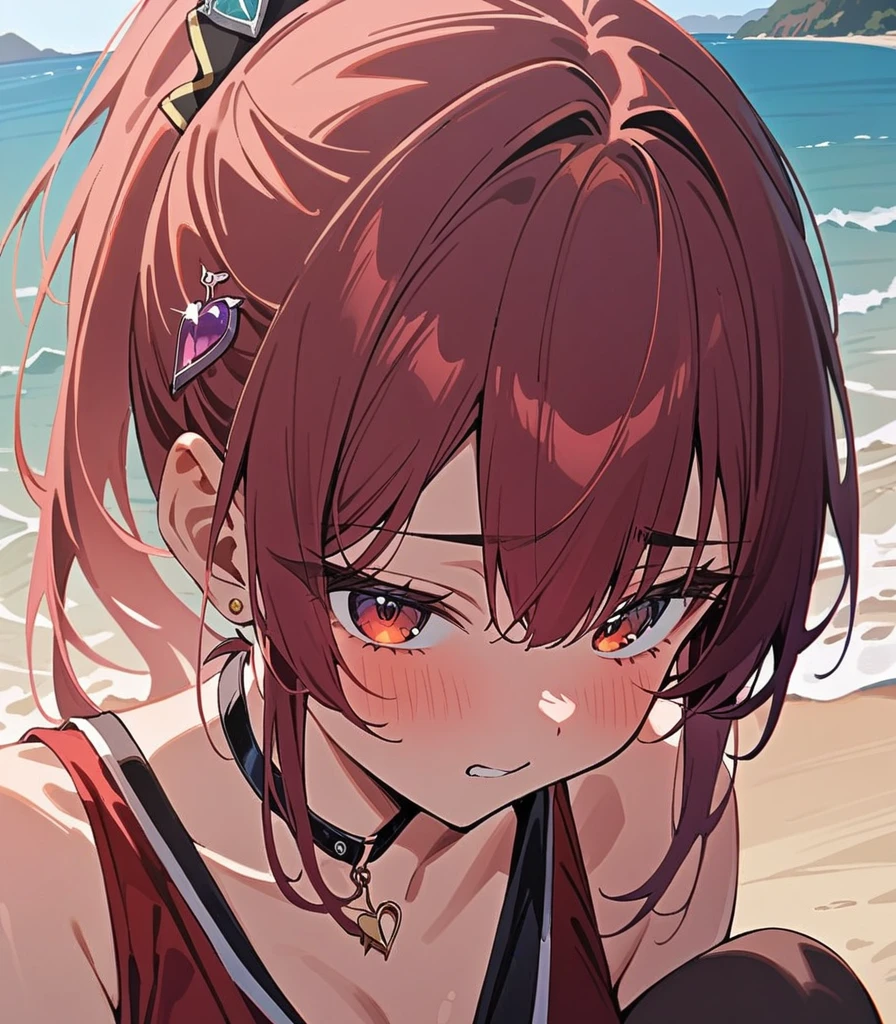 masterpiece, best quality, very aesthetic, absurdres, very beautiful, super detail, very detail, 8k, 1girl, houshou marine \(summer\), hololive, newest, official style