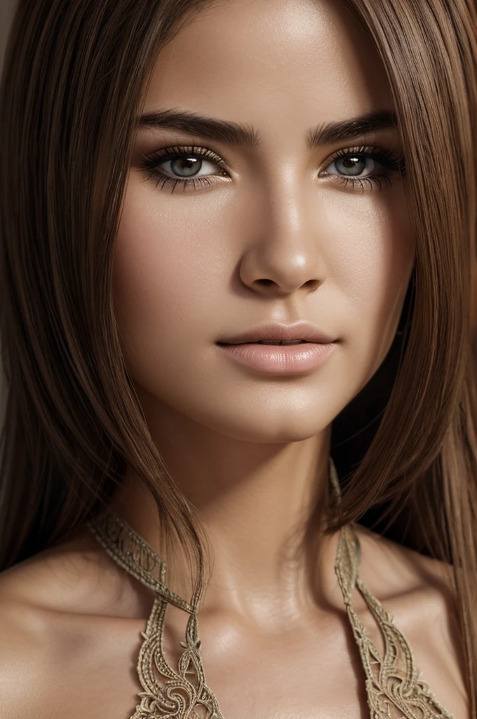 ((Best Quality)), ((ultra resolution)), ((photorealistic)), (intricate details), 19 years, by rubio, Perfect face, make up:1.5, light in the face, face detail, naked, Horse tail