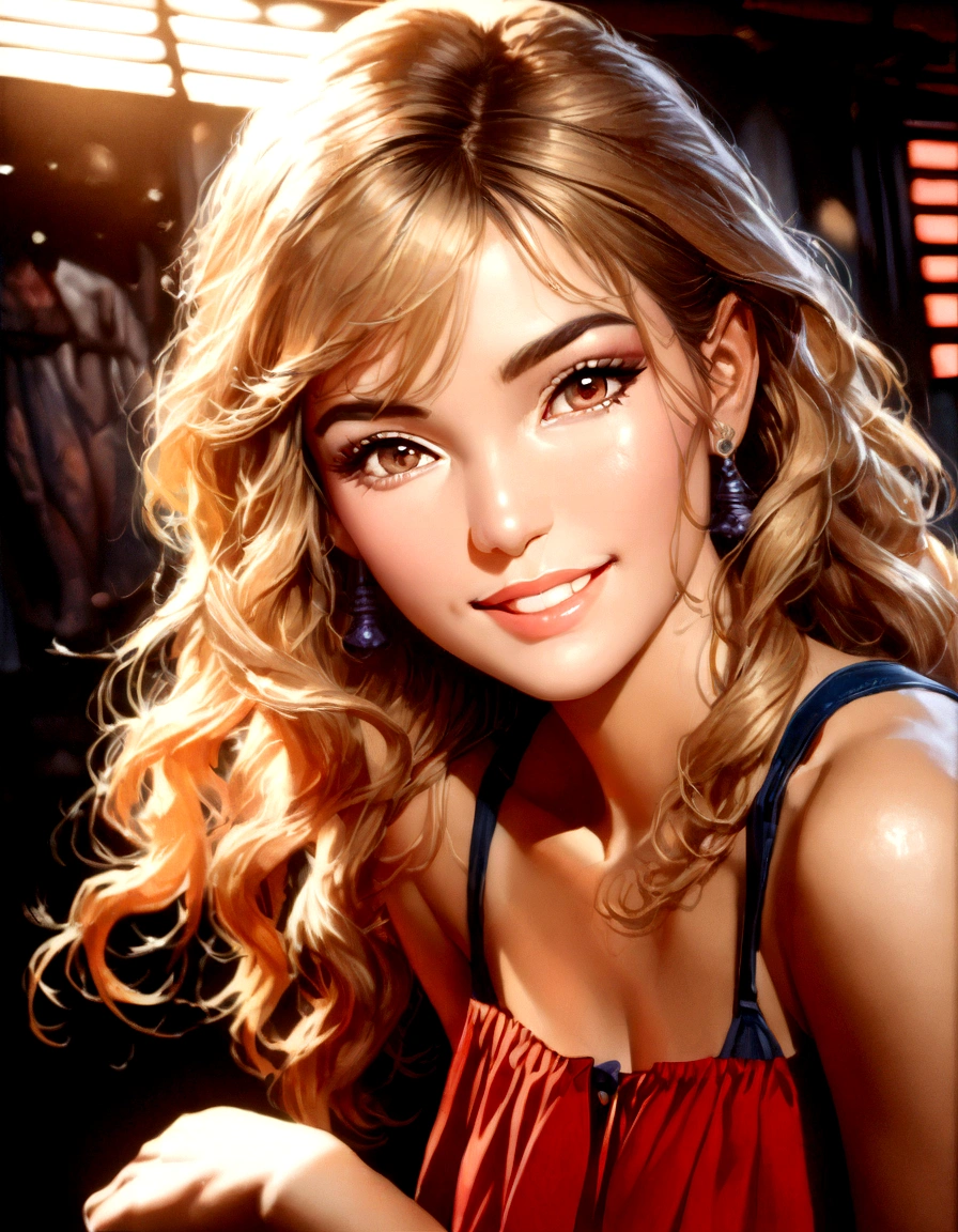 analog style, woman, (neon lights:1.1), glowing colors, (thepit bimbo:0.5), glossy, sexy,

[Lana Del Rey|Emma Watson],, looking at viewer, naughty smile,  symmetric, centered, closeup, extreme closeup, upper body, cleavage focus,
milf, feminine, athletic, fit, high, tan skin, european, minidress, excited, smile, glowsticks,  disco,
gold outline,
[(colorful explosion psychedelic paint colors:1.1)::0.125],
iridescent, chromatic aberration, studio lights, bright light, glowing skin,
realistic body proportions, realistic, photo-realistic, 8k, highly detailed,
led light, laser lights,fruit-flavored