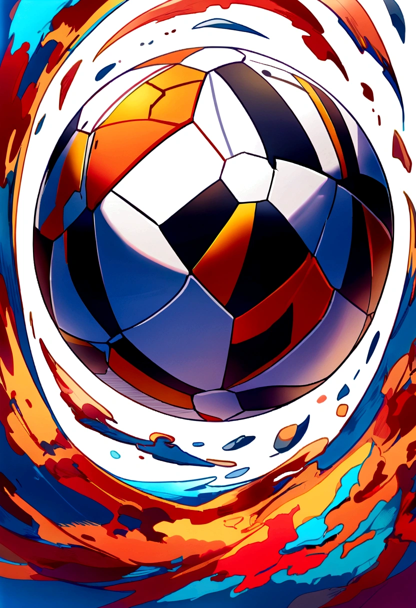 Soccer ball floating in the air,no person