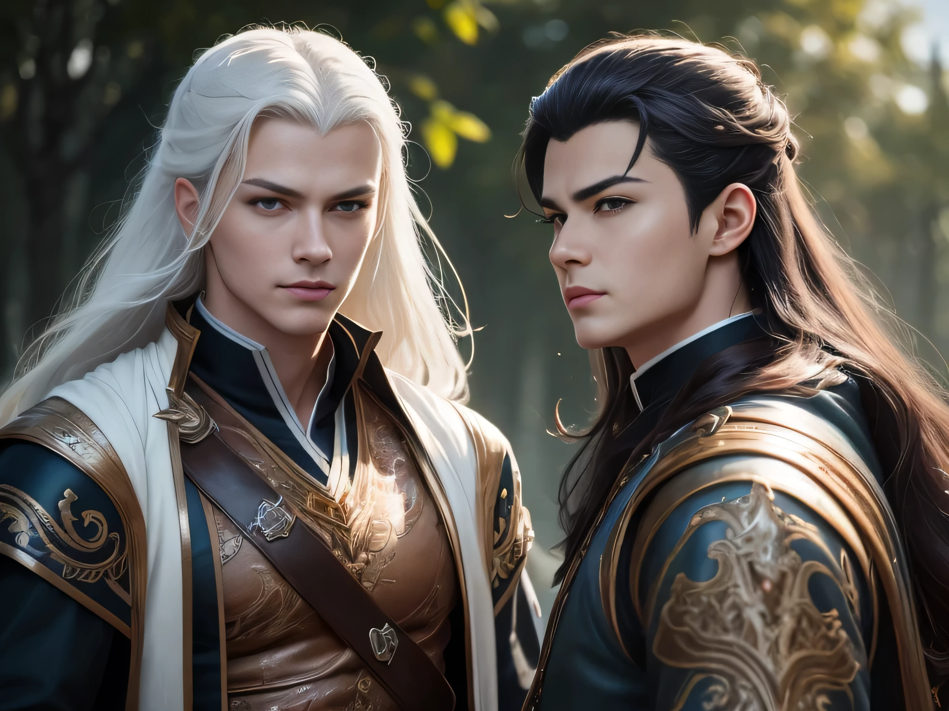 (Best Quality, 8K, Masterpiece, HDR, Soft Lighting, Picture Perfect, Realistic, Vivid), Male Humanoid Dragon (1.0), 1 Guy, Perfect Face, Super Detailed Photo of a Gorgeous Humanoid Dragon Man with Long White Hair, Side by Side lies a white dragon, Beautiful anime fantasy, background blur, anime fantasy, work in the style of Gouves, realism: 1.37, long white hair, plump lips, (Ultra high quality fantasy art), Masterpiece, male model, male character ultra high quality designs, detailed 8k anime art, realistic anime art, highest quality wallpapers, intricate ultra high quality accurate male characters faces, high quality designs and accurate physics (fantasy - ultra high quality art), dark fantasy style), masterpieces, super high quality quality characters, anime resolution - 8K, realistic anime art, wallpapers with the highest quality illustrations, ultra-high detail faces, high-quality design and accurate physics), color, depth of field, shadows, ray tracing, high-quality execution. -high quality and 8K resolution, (Accurate simulation of the interaction of light and materials)], [High-quality hair detail [Read more about beautiful and shiny white hair]], (Beautifully detailed hands [perfect fingers [Perfect nails]]], (perfect anatomy ( perfect proportions)))) [[Full-length]], [Perfect combination of colors (Accurate imitation of the interaction of light and material)], [art that conveys the meaning of the story](modified)