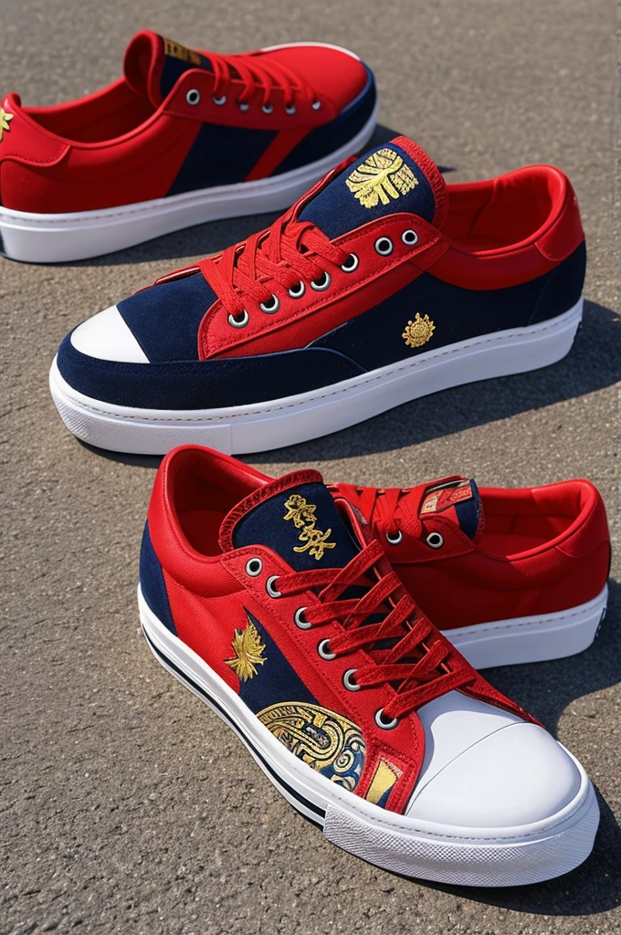 Create sneakers with hot, emperor-themed designs.