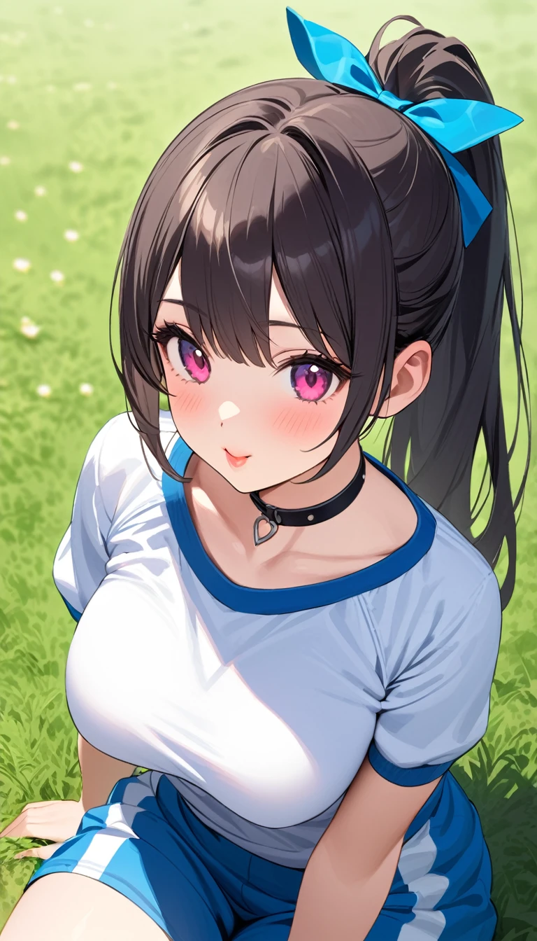 {{{{{16k,Ultra High-resolution realistic photograph of neat virgin first- junior high school girl's in School-designated gym uniform with junior high ribbon as pretty as a actress in Grass schoolyard, She's in the first yearmiddle se's too well developed, her tits are too beautiful, When she rolls up her gym clothes from underneath her shyly raw, hidden big tits pop out, She's a first-year junior higool giith no makeup and no polish but her body is glamorous, She's a virgin but she's popular popular popular and she just has an aura of being popular}}}}},{{Extremely detailed}},{{{{{dye her cheeks flush and integrated her head pure small, thick lips, Enchanting thick gross idol's Lips}}}}},{{{{{dark colored bang ponytail hair}}}}},{{{{{She get more attractive and smoother her body, her expression and appearance are transformed into that of a pure, Her white tits are so fluffy, and are depicted in great detail, but her sex appeal from her neck fills the schoolyard, her bodyline and tits and hips are getting cuter and cuter, She has been reborn as a pretty one-in-a-thousand-year girl with a sparkling aura of cuteness}}}}}