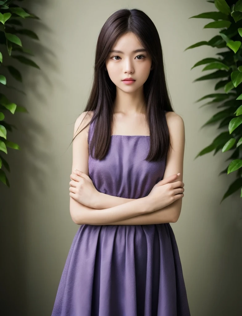 ((Realistic lighting, Highest quality, 8K, masterpiece: 1.3)), Clear focus: 1.2, One girl, Perfect figure: 1.4, Slim Abs: 1.1, ((Dark brown hair)), (White Crop Top: 1.4), (Outdoor, night: 1.1), street, Super detailed face, Beautiful Eyes, double eyelid,Shortcuts