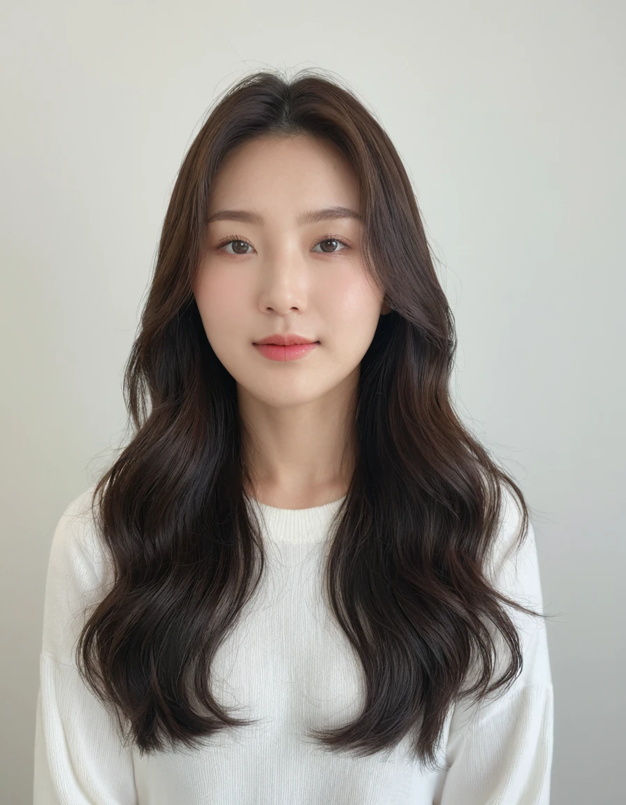Best Quality, 8k, Masterpiece, (Portrait: 1.3), (photo realistic:1.4), (hyper realistic:1.4), Sharp Focus, looking at viewer, (smoother lighting:1.1), (increase cinematic lighting quality:0.9), realistic lighting, backlighting, light on face, ray trace, (brightening light:1.2), (Increase quality:1.4), sharp detail, (best quality real texture skin:1.4), finely detailed eyes, black_eyes, finely detailed face, 25 year old Korean woman