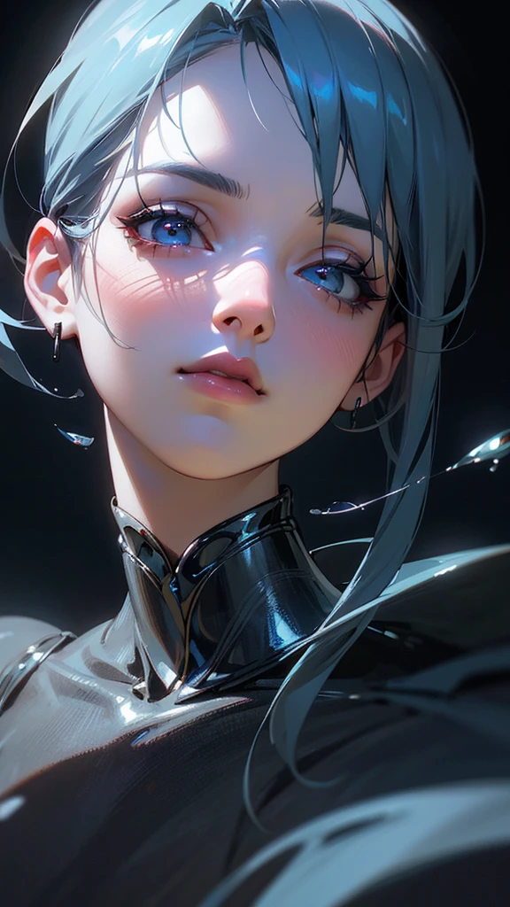 a beautiful night goddess with carbon black eyes, glass-like eyes, translucent skin, dark night, crescent moon, divine atmosphere, (best quality,4k,8k,highres,masterpiece:1.2),ultra-detailed,(realistic,photorealistic,photo-realistic:1.37),detailed eyes, detailed lips, extremely detailed face, long eyelashes, mysterious, ethereal, mesmerizing, dramatic lighting, moody blue tones, dramatic shadows, glowing skin