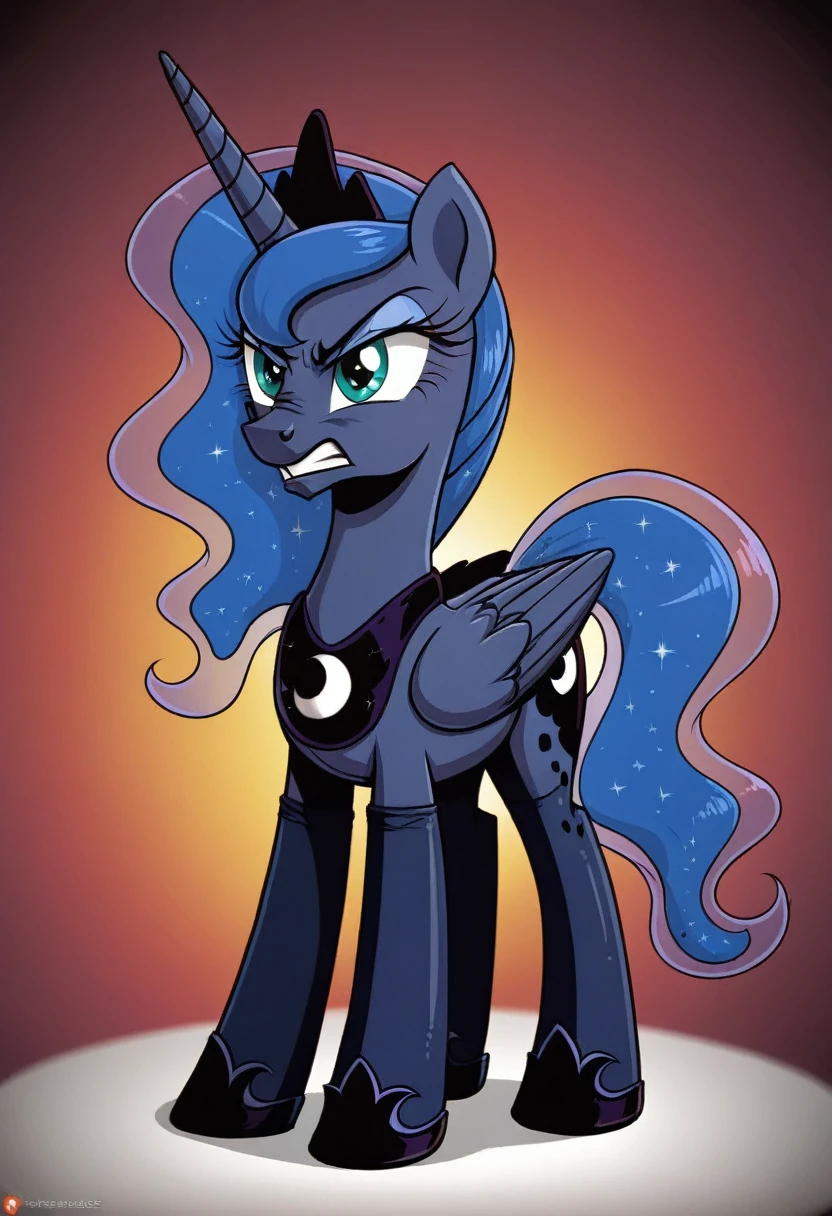 Pony . Black stocking Prince Luna angry