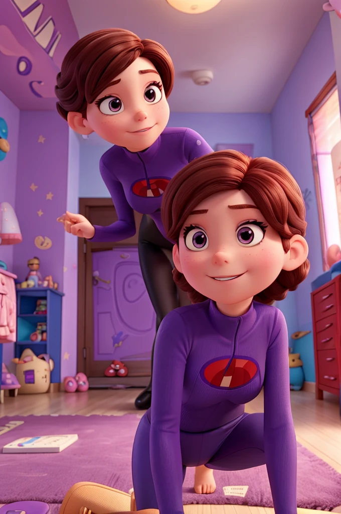 Elastigirl fucking with violet in her room