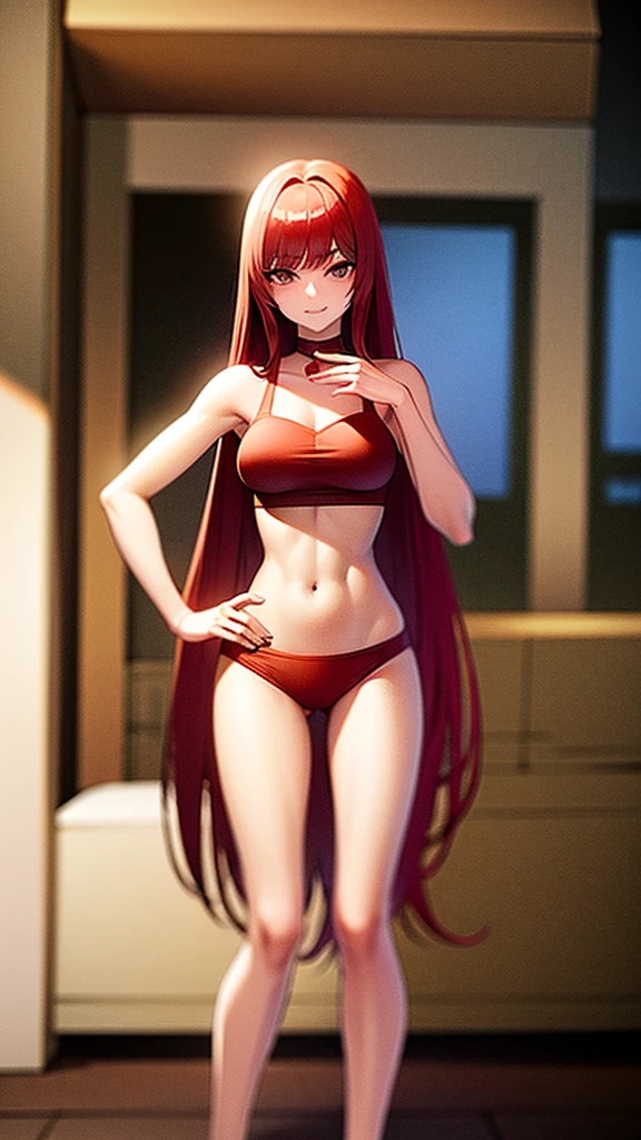  18 year old women, (solo) long red hair, perfect body, slim body, 8k, extremely detailed, best quality