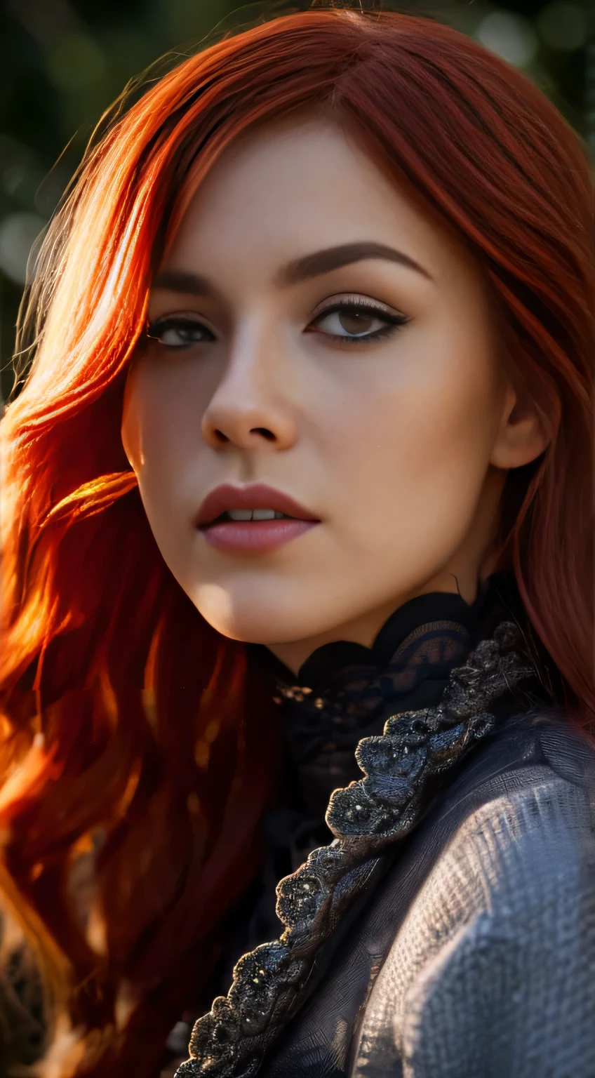 woman, solo, stripper, light red hair, dark grene eyes, detailed face, 
([Julianne Hough|Megan Fox|Christina Hendricks]:0.8), (puffy lips :0.9),
masterpiece, professional, high quality, beautiful, amazing, gothic, Getty Images, miko, giant,
photoshoot, 4k, realistic, detailed background, abhorrent, real life, by Walter Beach Humphrey, by Pierre Bonnard,