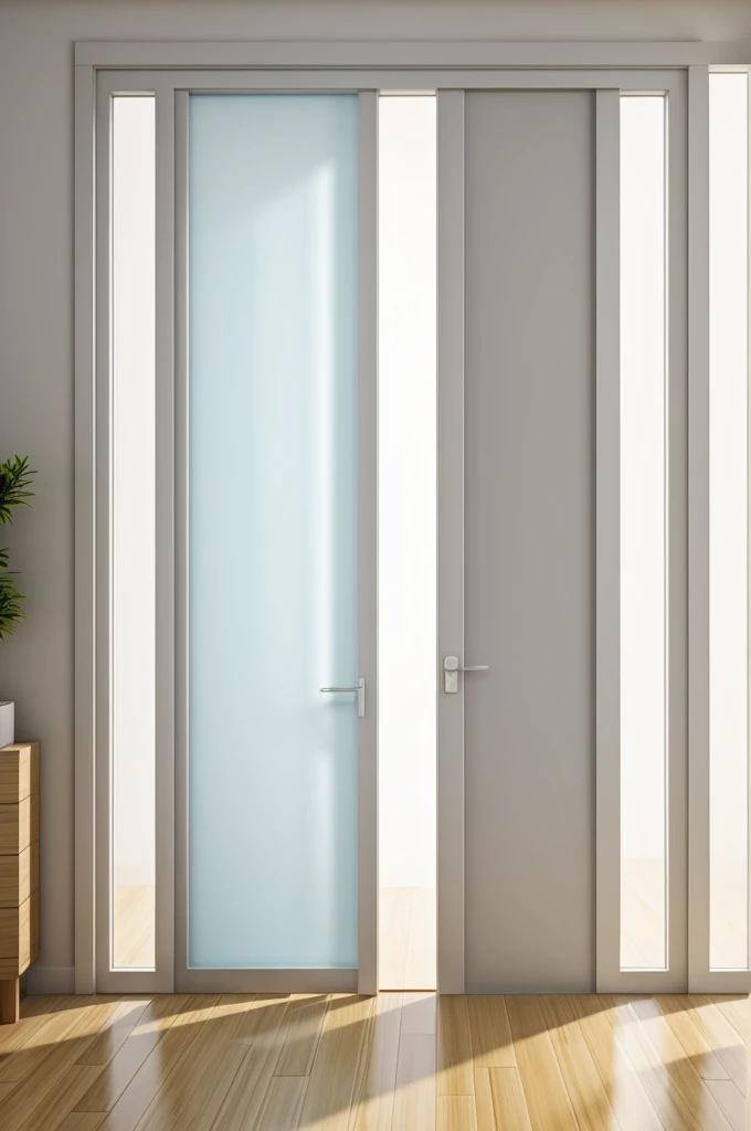 Professional 3d architecture rendering design of modern and minimal design for partition door for interior design