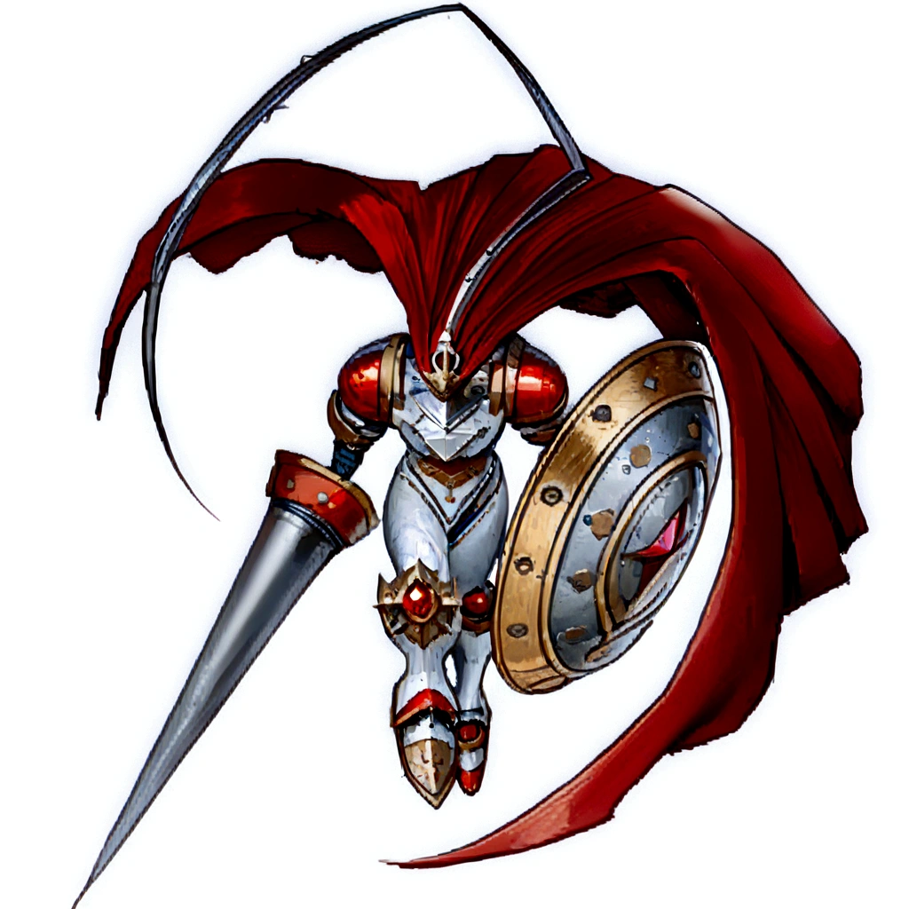(best quality,4k,8k,highres,masterpiece:1.2),ultra-detailed,(realistic,photorealistic,photo-realistic:1.37),Digimon Gallantmon,digital art,intricate details,knight armor,red and white color scheme,glowing energy aura,heroic pose,fantasy landscape background,dramatic lighting,dynamic composition
