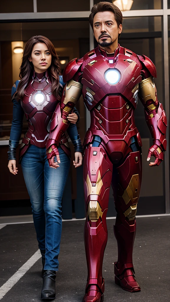 Iron man and his girlfriend