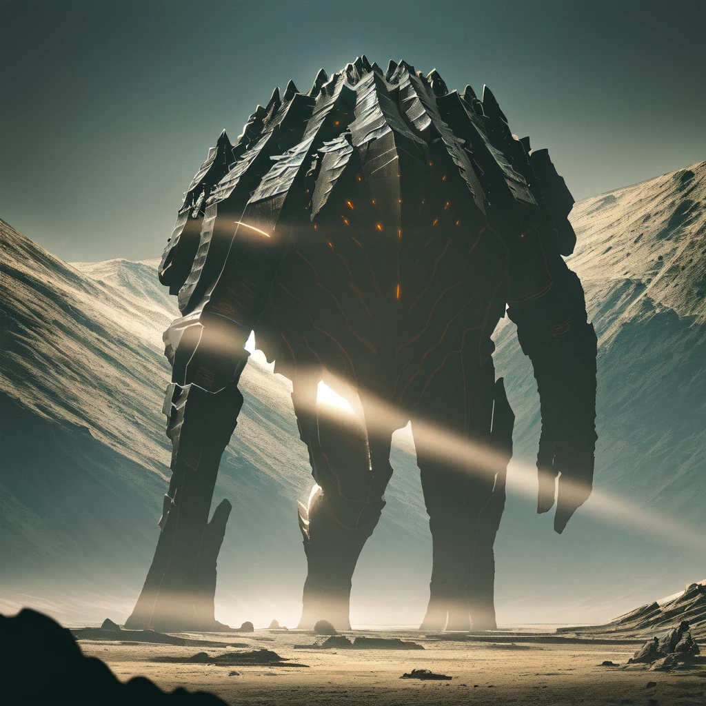 A highly detailed, cinematic combat space fantasy scene, a lone space wanderer exploring an eerie, shadowy Jurassic planet, dramatic lighting, photorealistic, masterpiece, 8k, hyper-detailed, dark, moody, dramatic, atmospheric, ominous, dramatic lighting and shadows, intricate alien foliage, massive towering dinosaur skeletons, futuristic space suit, glowing energy weapon, rugged terrain, post-processing, cinematic