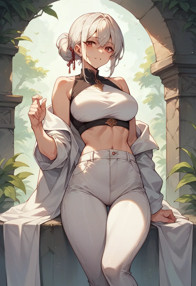 22 years old girl white baniyan and white pant