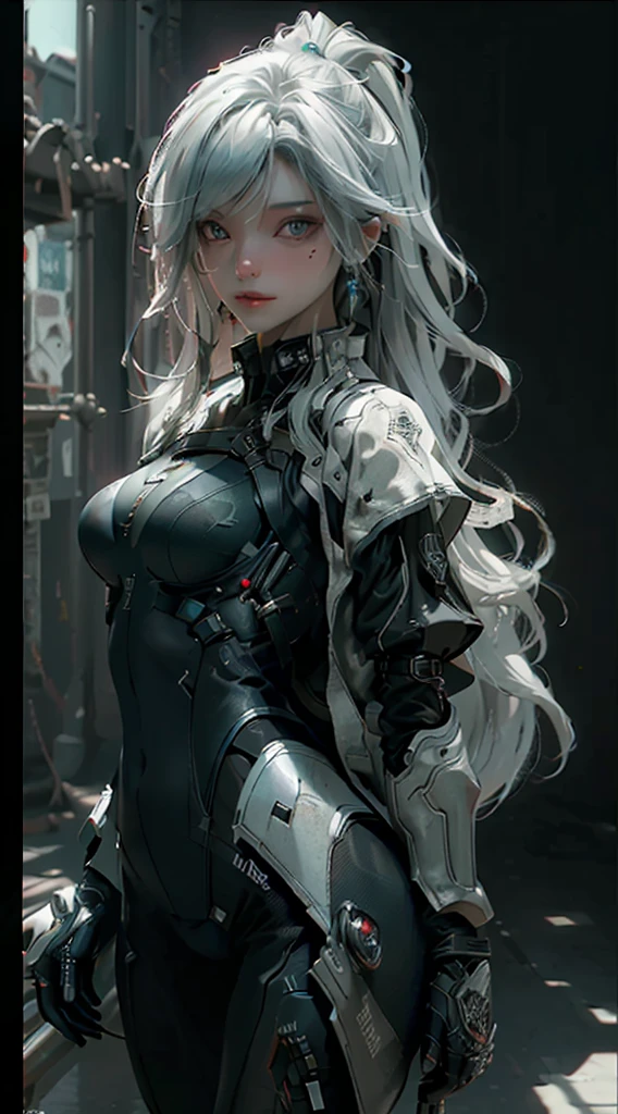 ((Best quality)), ((masterpiece)), (detailed:1.4), 3D, an image of a beautiful cyberpunk female,HDR (High Dynamic Range),Ray Tracing,NVIDIA RTX,Super-Resolution,Unreal 5,Subsurface scattering,PBR Texturing,Post-processing,Anisotropic Filtering,Depth-of-field,Maximum clarity and sharpness,Multi-layered textures,Albedo and Specular maps,Surface shading,Accurate simulation of light-material interaction,Perfect proportions,Octane Render,Two-tone lighting,Wide aperture,Low ISO,White balance,Rule of thirds,8K RAW,