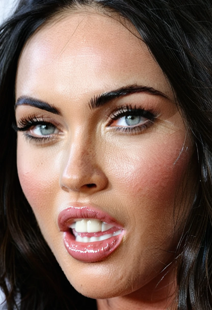 megan fox face, drinking milk